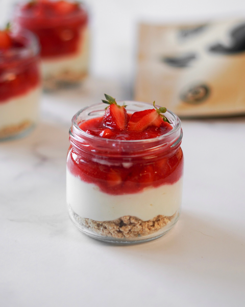 Cheesecake aux petites fraises