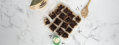 Carrés croustillant caramel & café