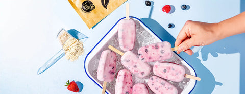 Pops aux fibres, au lait de coco et aux baies