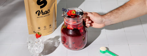 Sangria au vin rouge avec fibres et petits fruits