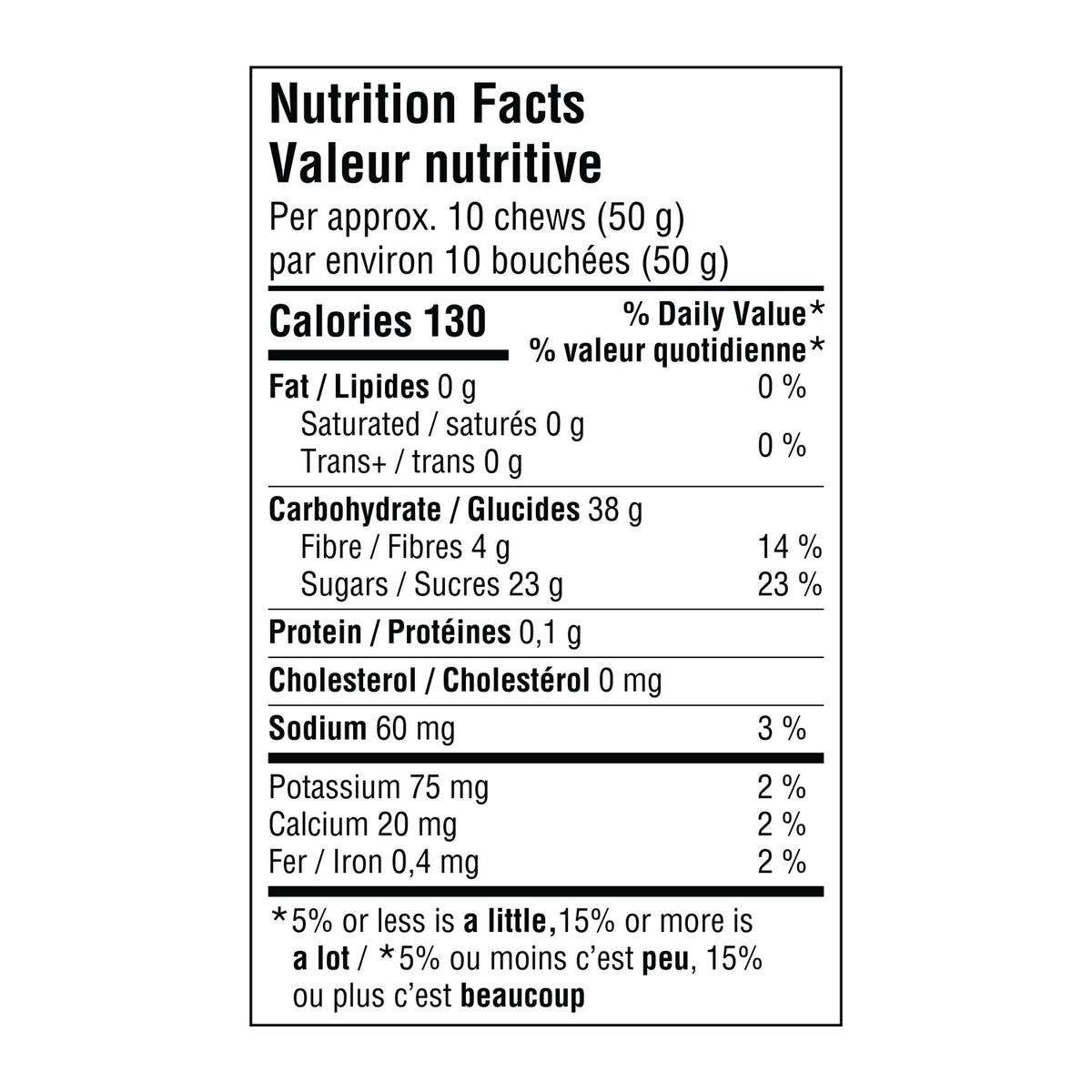 Informations Nutritionnelles