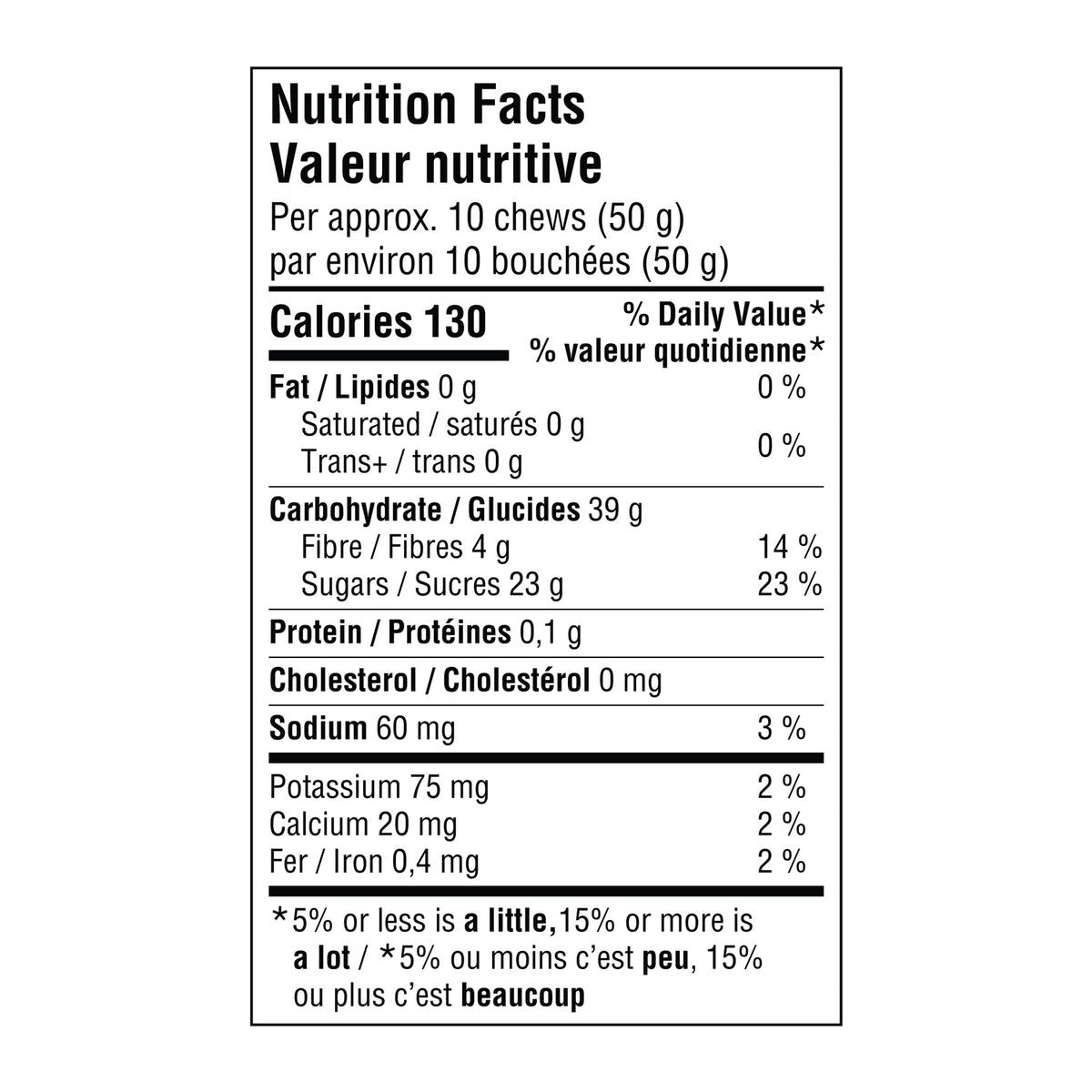 Informations Nutritionnelles