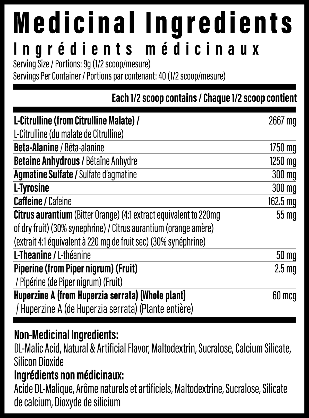 Informations Nutritionnelles