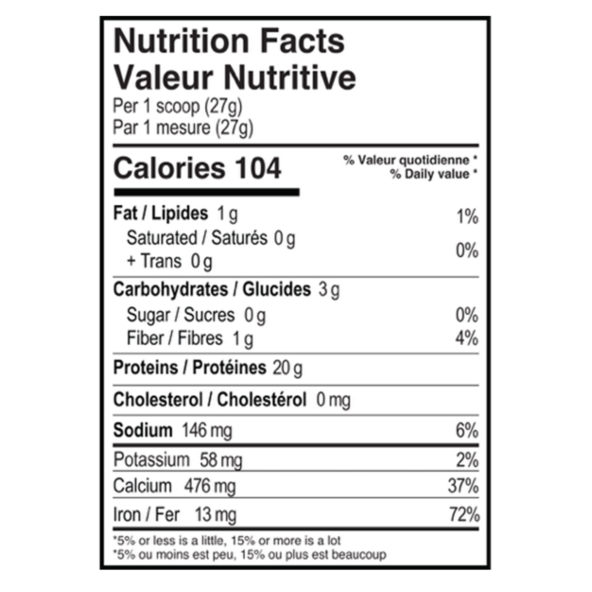 Informations Nutritionnelles