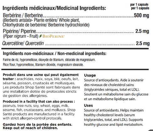 Informations nutritionnelles