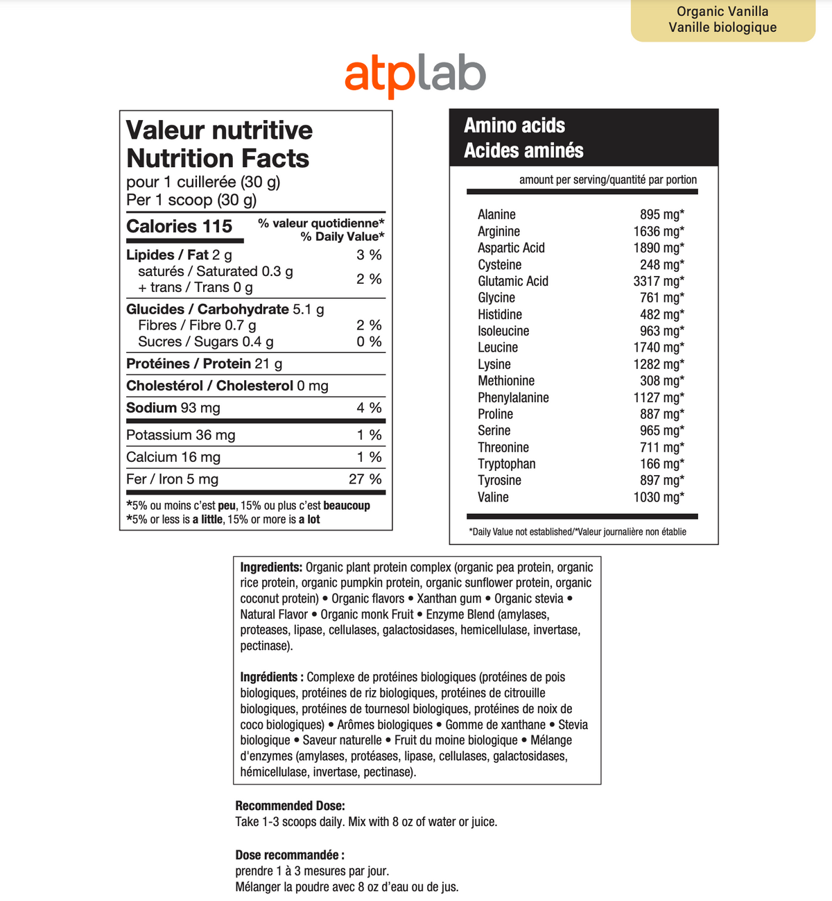 Informations Nutritionnelles