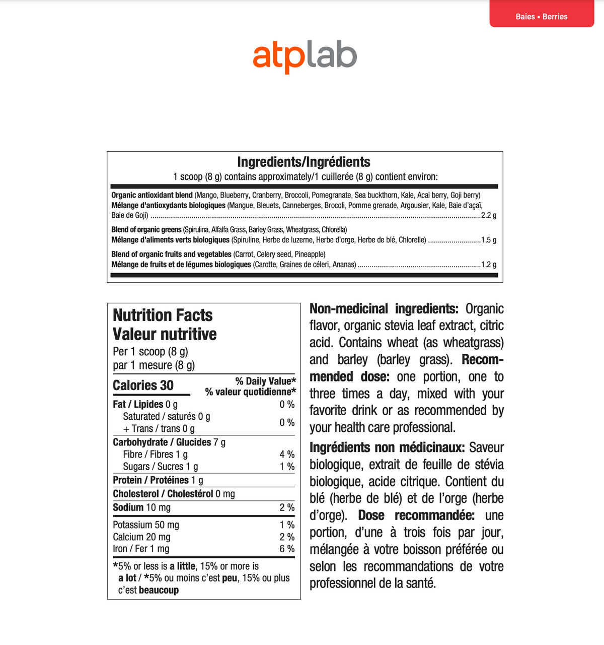 Informations Nutritionnelles