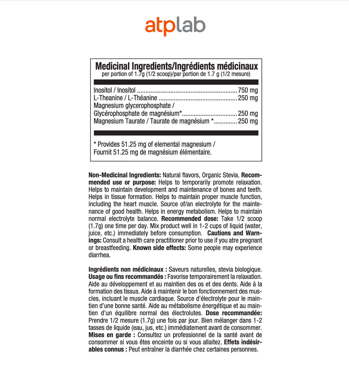 Informations Nutritionnelles