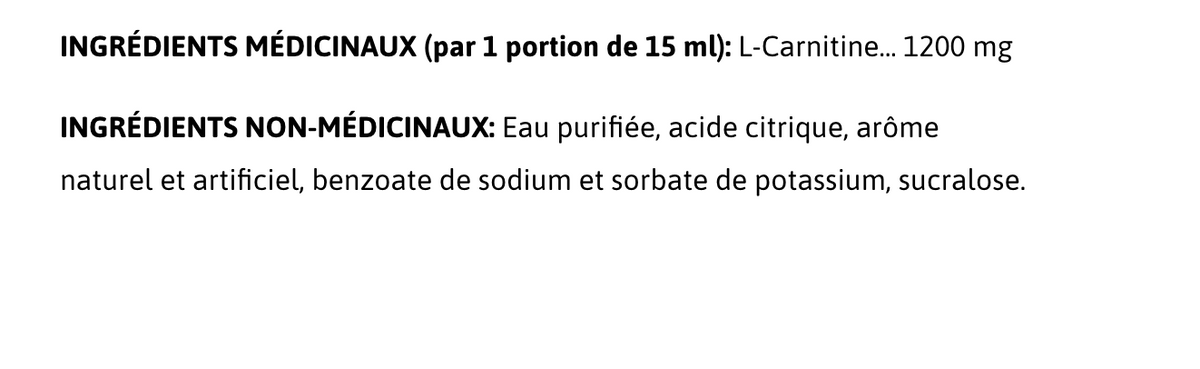 Informations Nutritionnelles