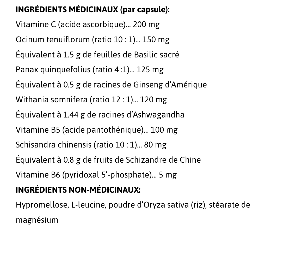 Informations Nutritionnelles