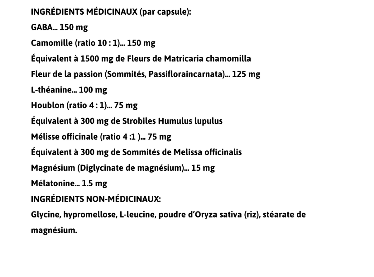 Informations Nutritionnelles