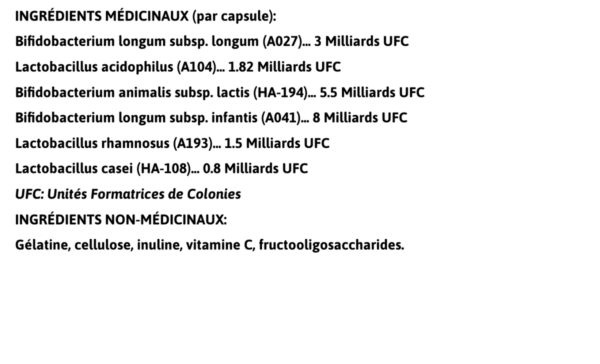 Informations Nutritionnelles
