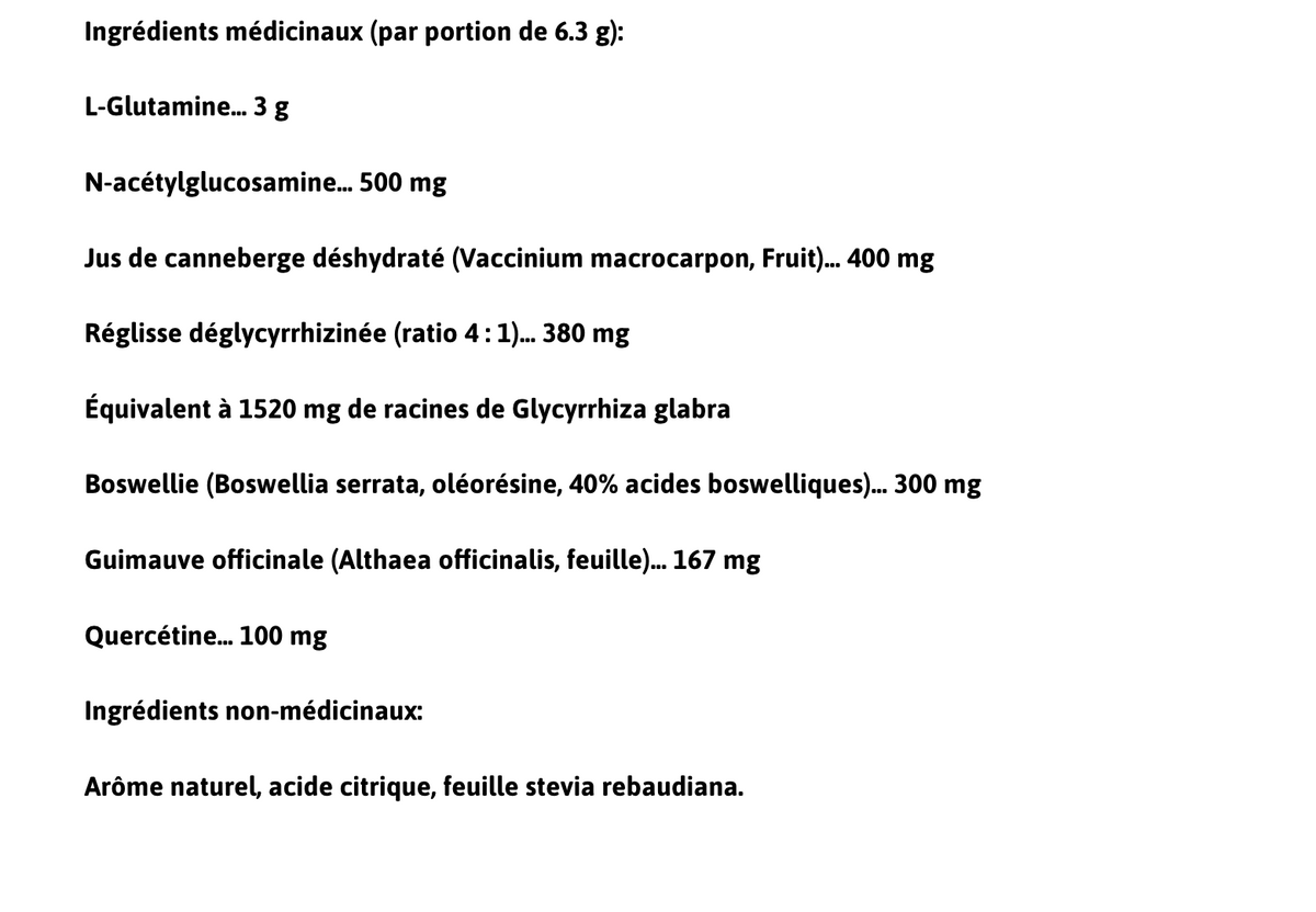 Informations Nutritionnelles