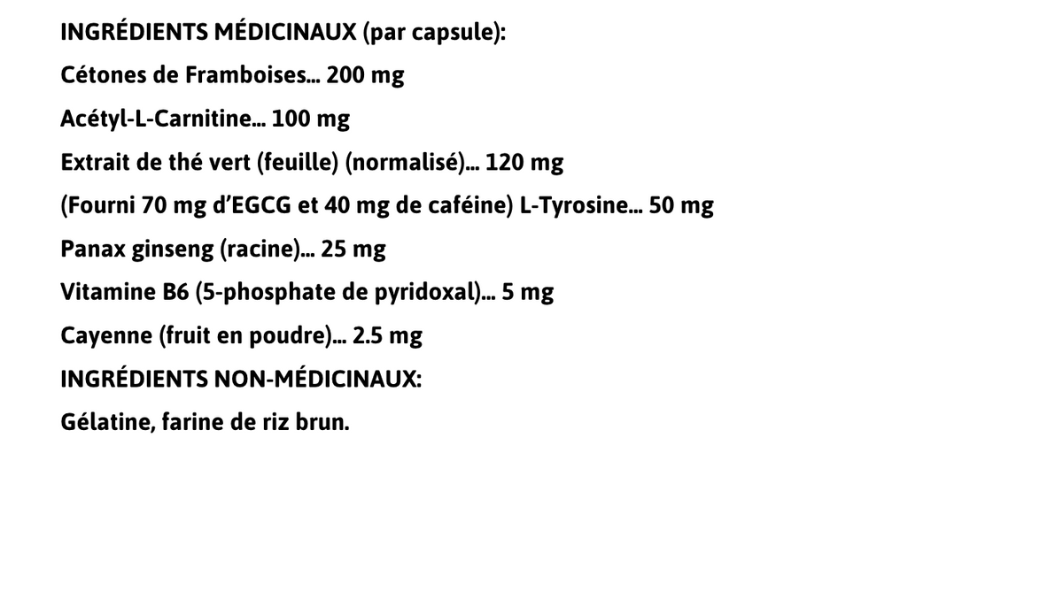 Informations Nutritionnelles