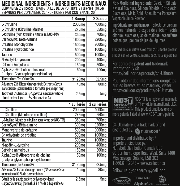 Informations Nutritionnelles