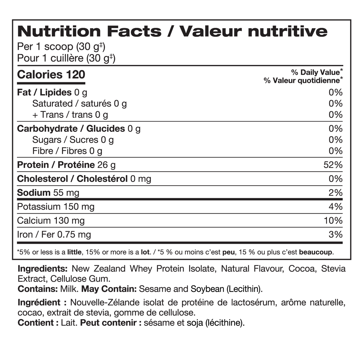 Informations Nutritionnelles