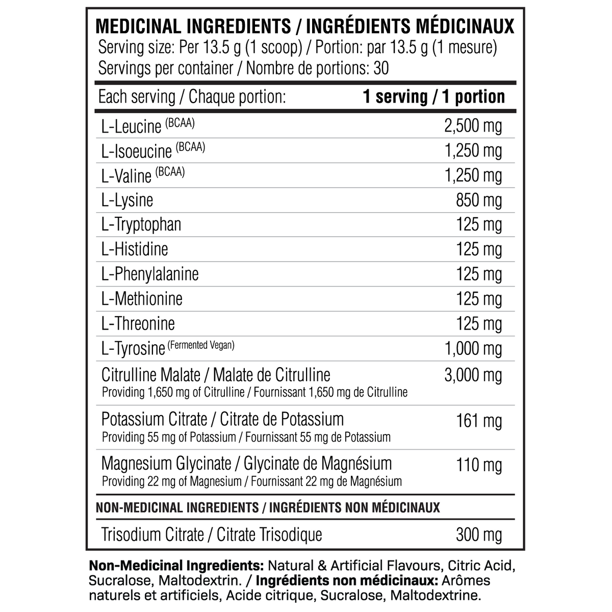 Informations Nutritionnelles