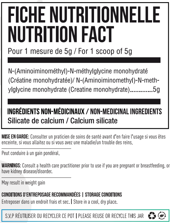Informations nutritionnelles