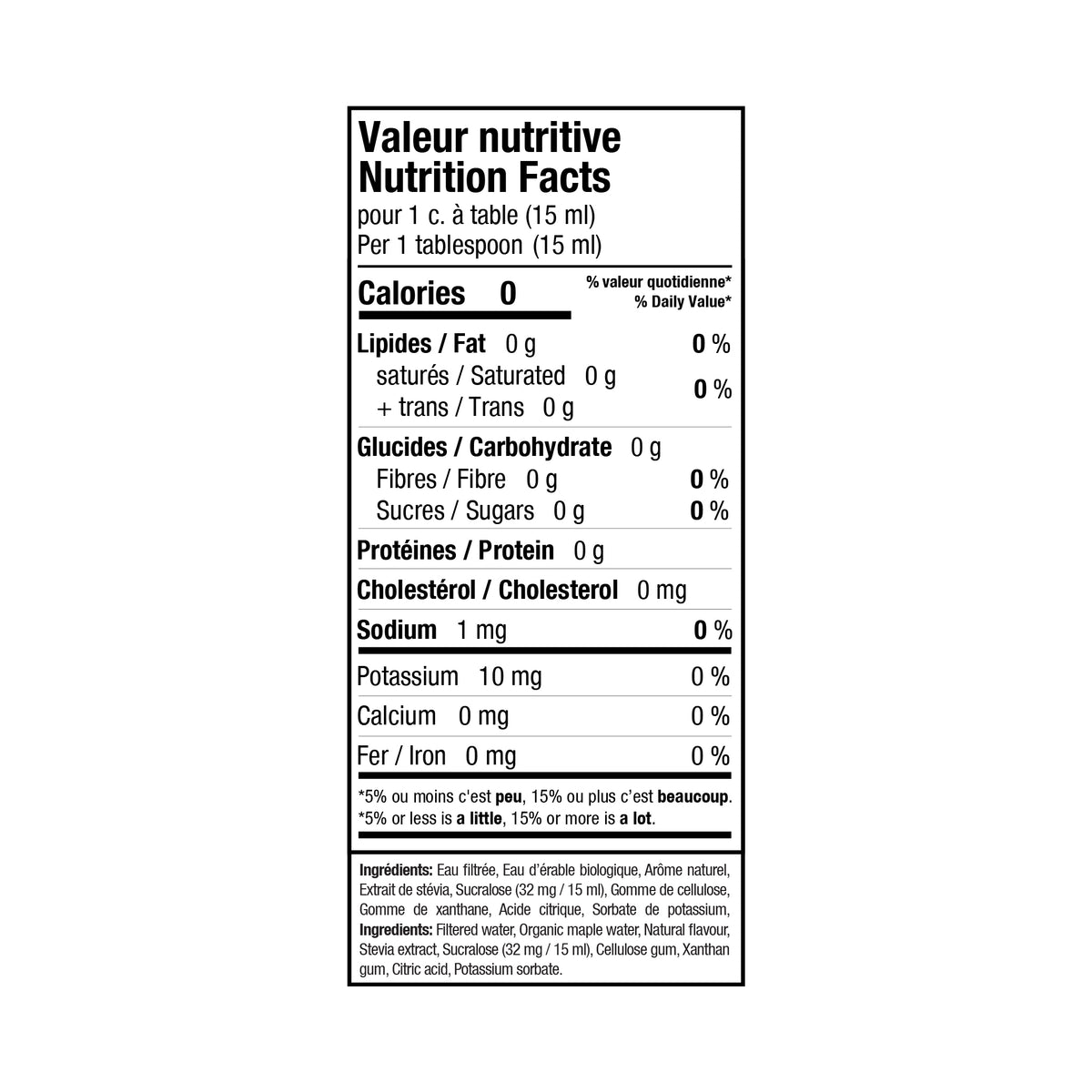 Informations Nutritionnelles