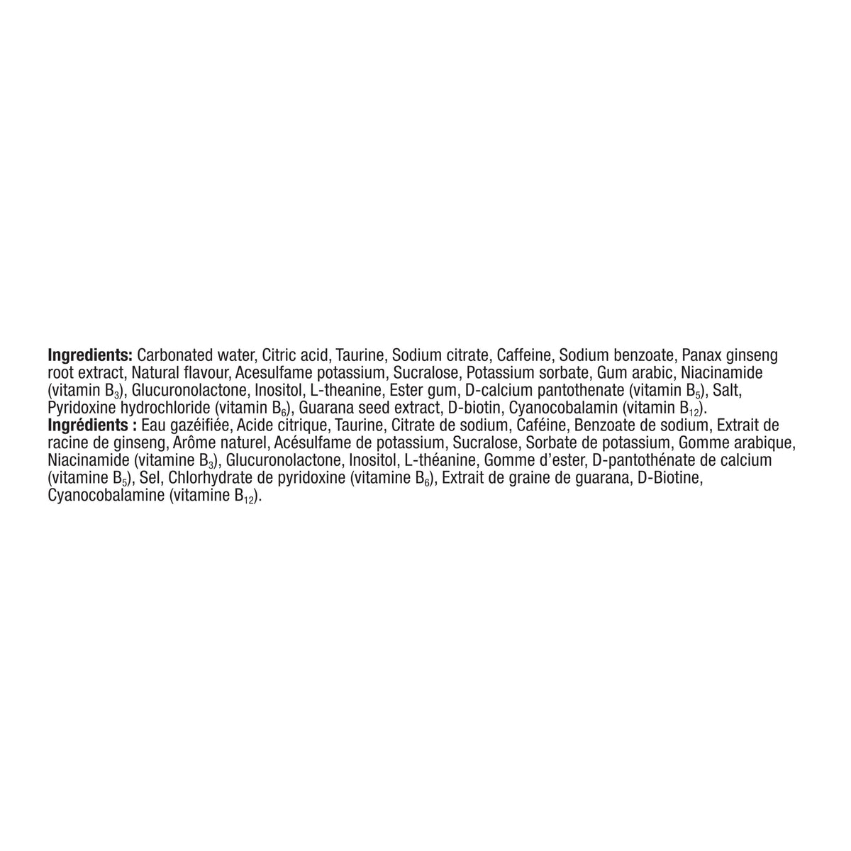 Informations Nutritionnelles