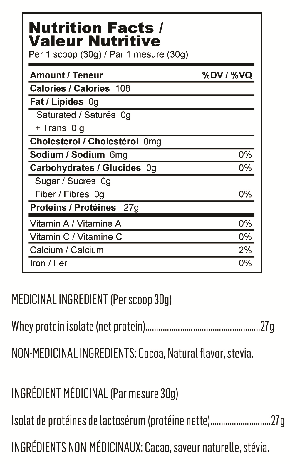 Informations Nutritionnelles