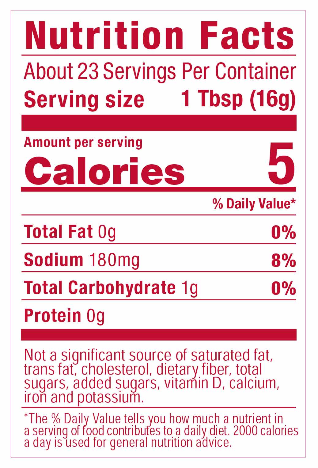 Informations Nutritionnelles