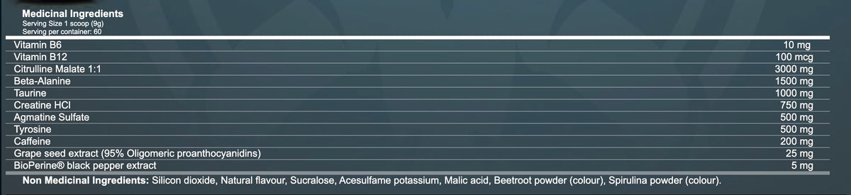 Informations Nutritionnelles