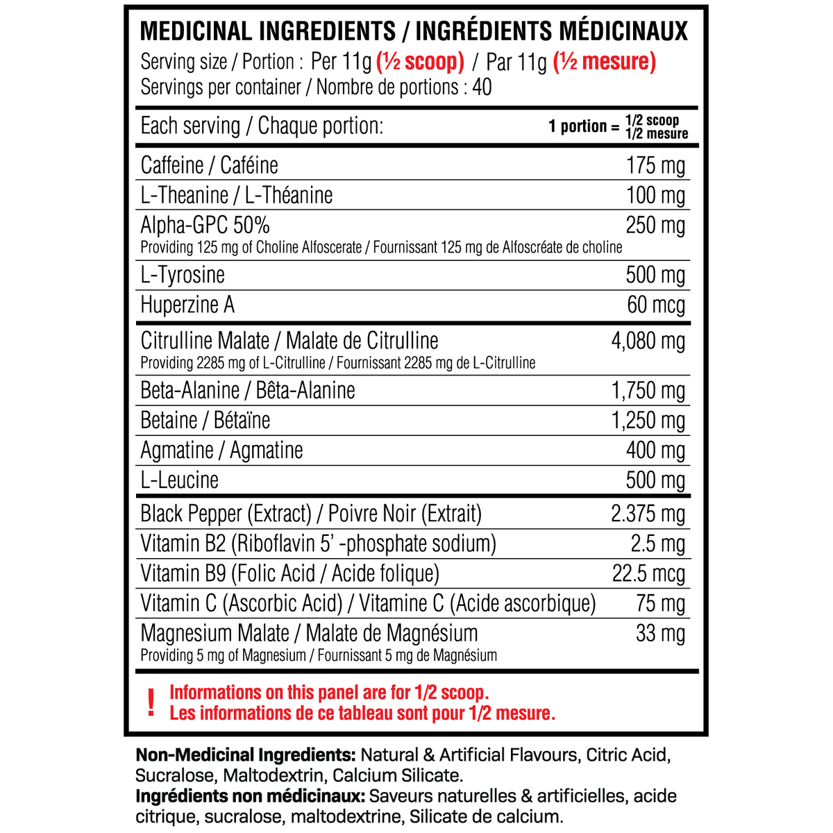Informations Nutritionnelles