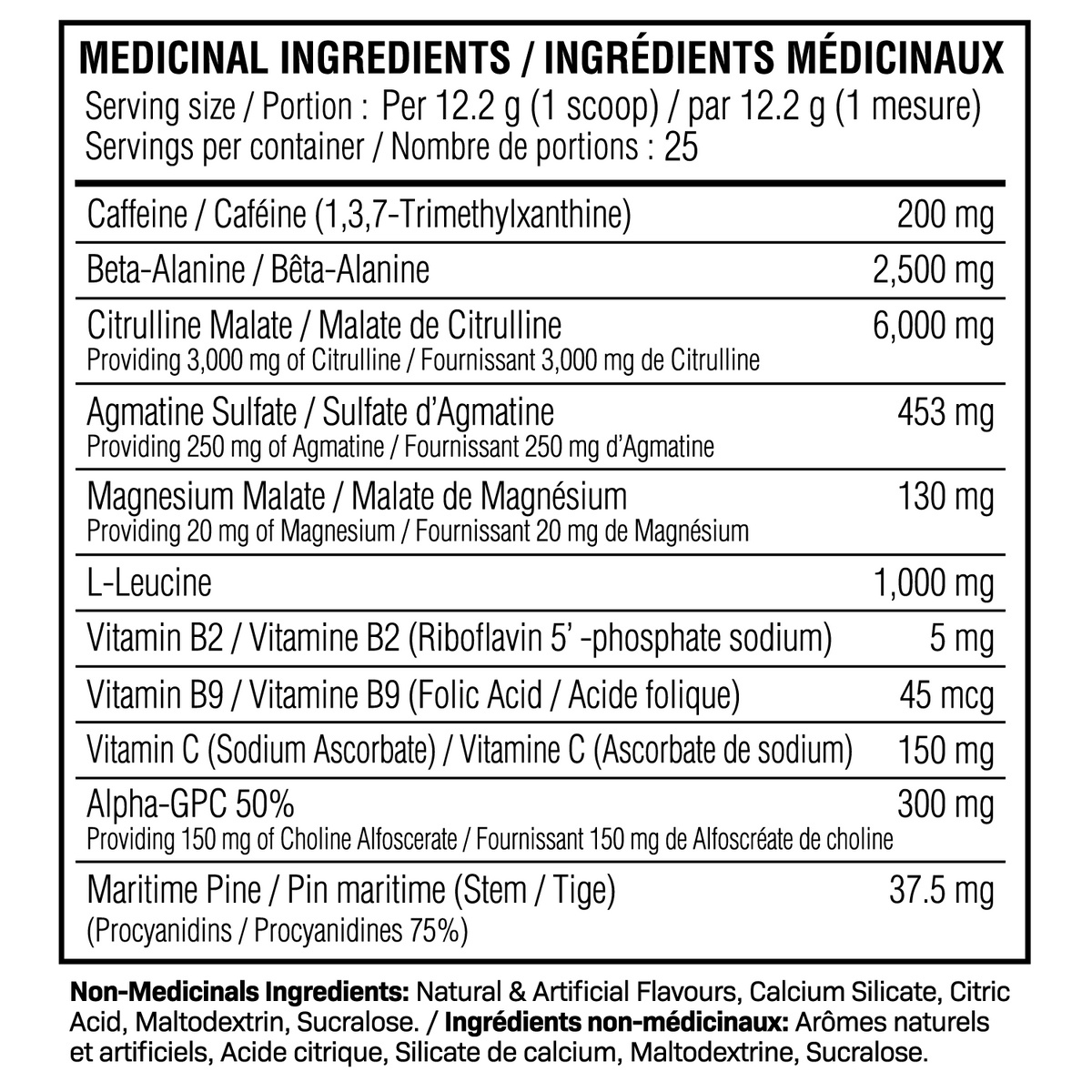 Informations Nutritionnelles