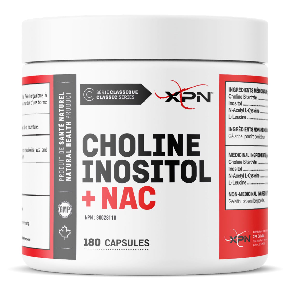 XPN - Choline Inositol + Nac - 180 capsules