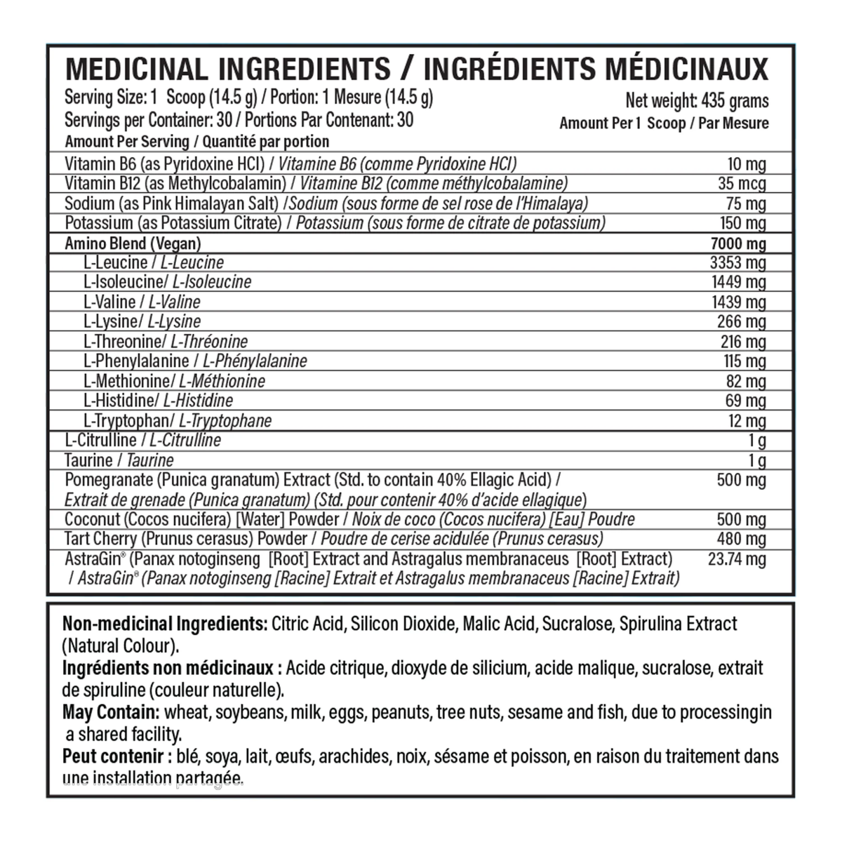 Informations Nutritionnelles