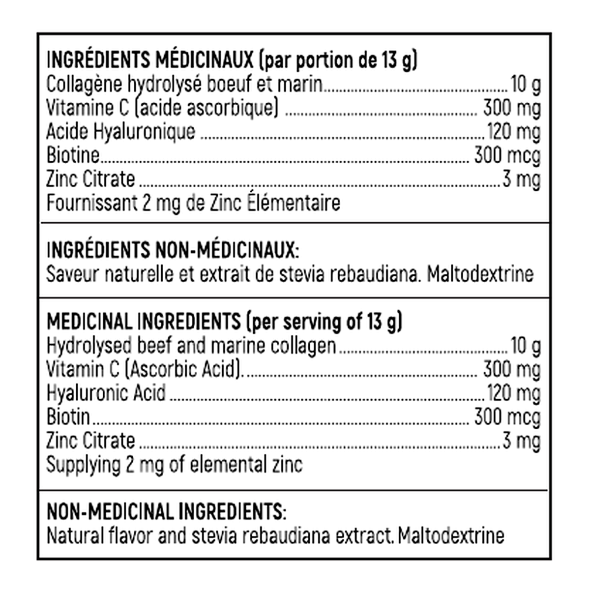 Informations Nutritionnelles