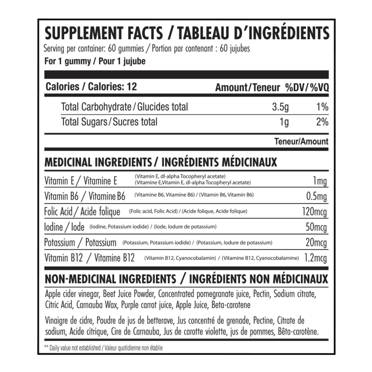 Informations Nutritionnelles