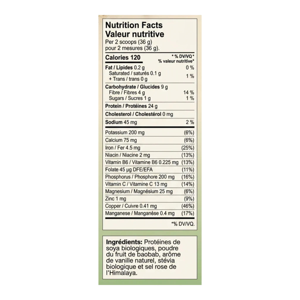 Informations Nutritionnelles