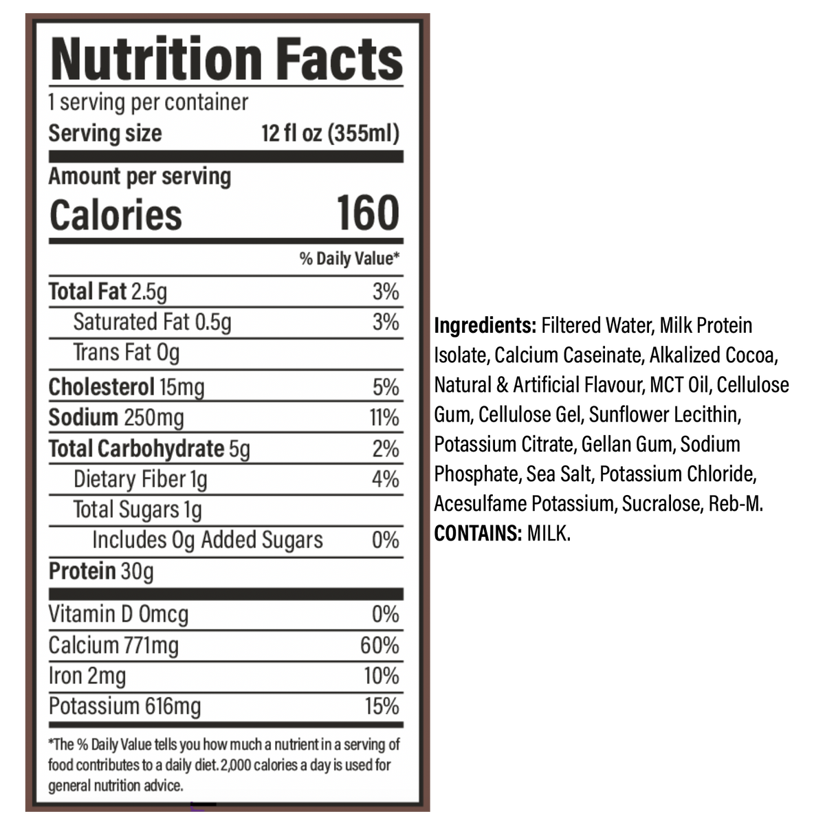 Informations Nutritionnelles