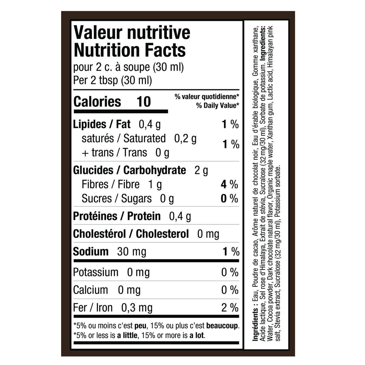 Informations Nutritionnelles