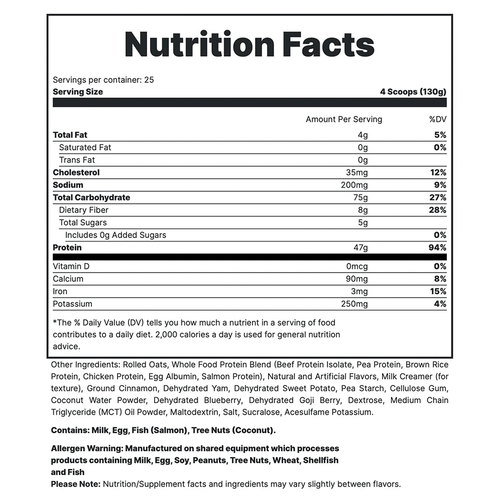 Informations Nutritionnelles