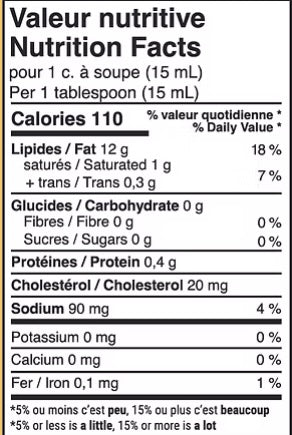 Informations Nutritionnelles