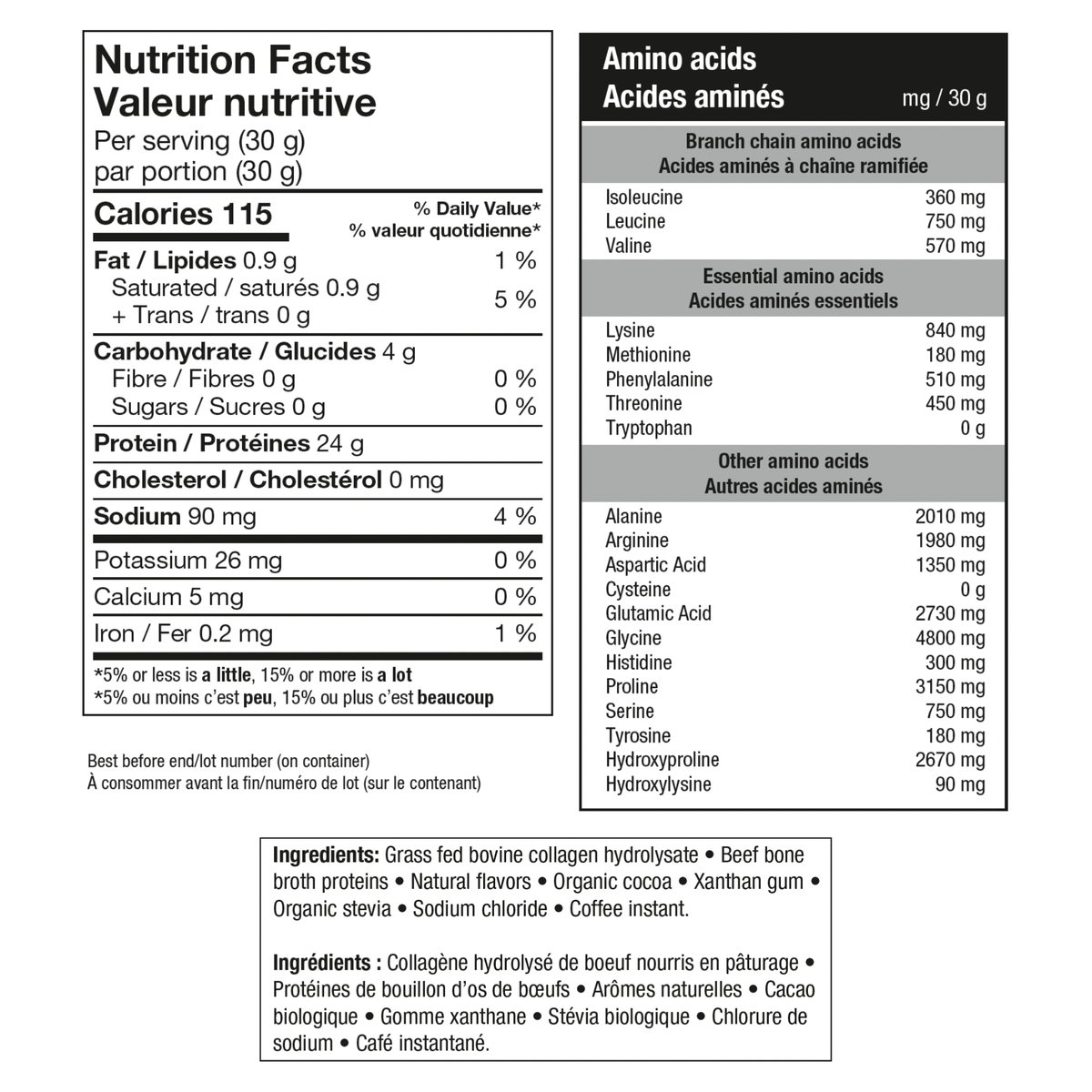 Informations Nutritionnelles