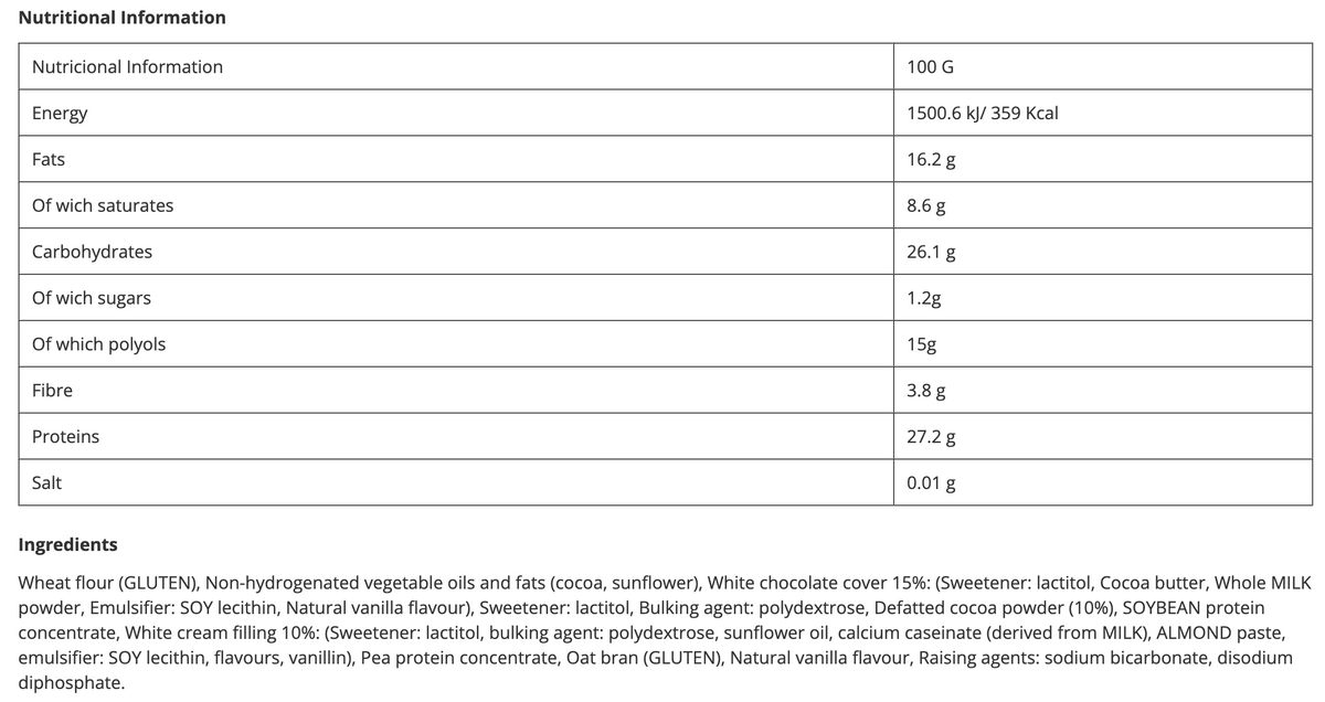 Informations Nutritionnelles