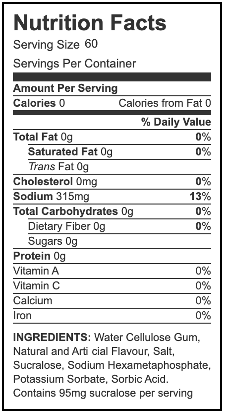 Informations Nutritionnelles