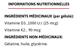 Informations Nutritionnelles