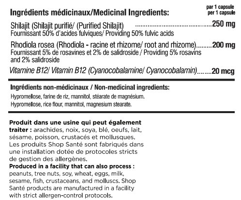 Informations nutritionnelles