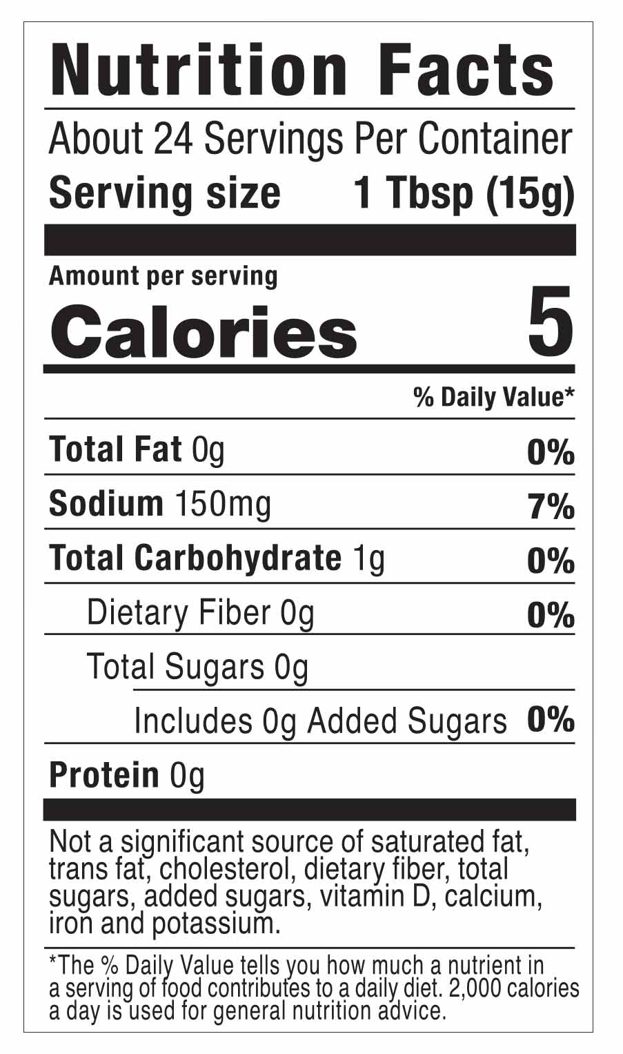 Informations Nutritionnelles