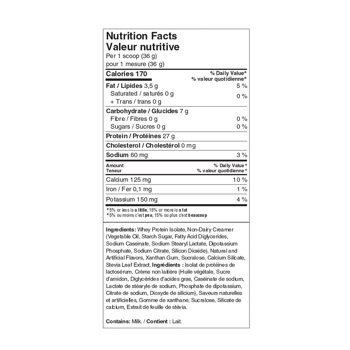 Informations Nutritionnelles