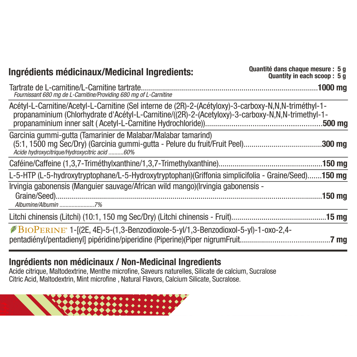 Informations nutritionnelles