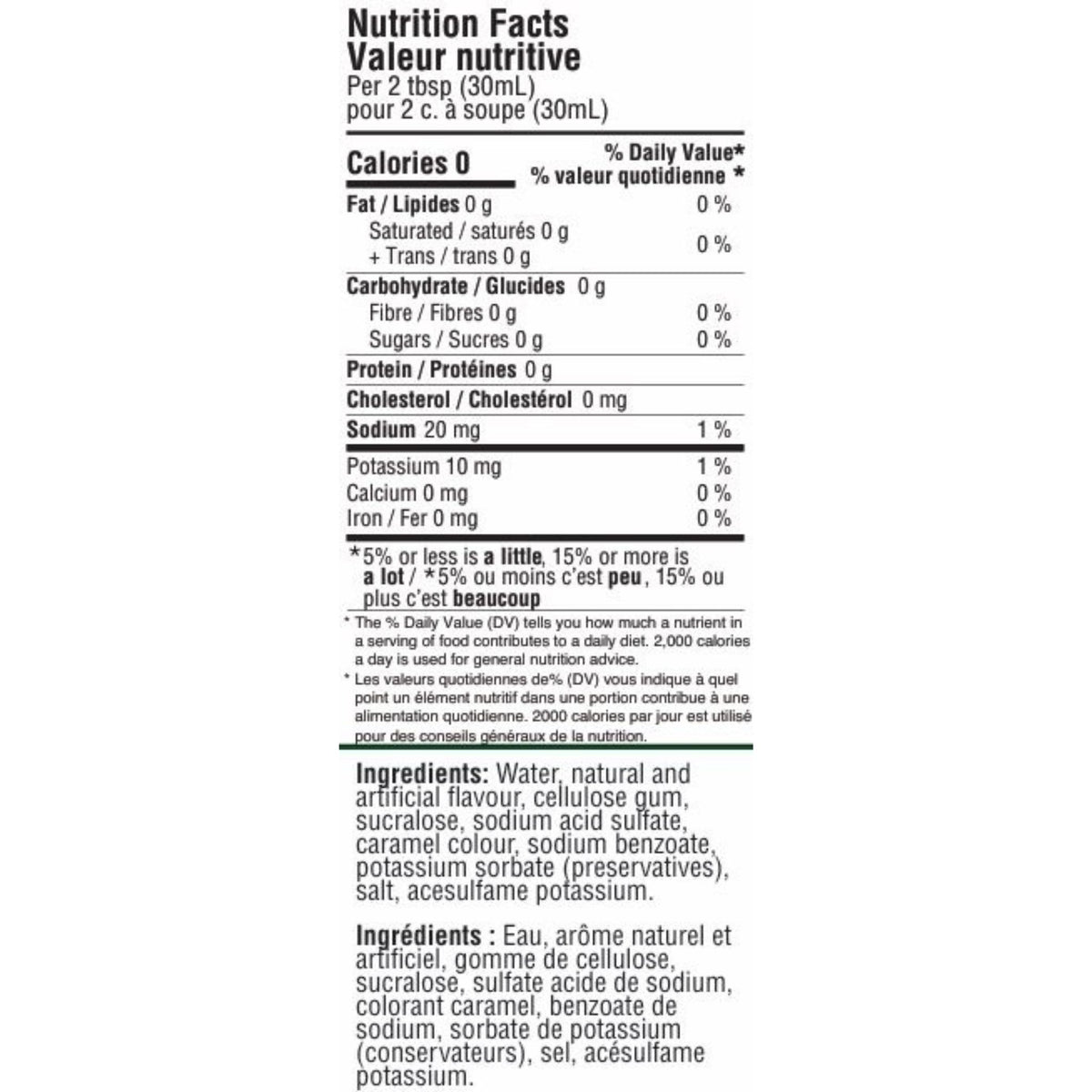 Informations Nutritionnelles