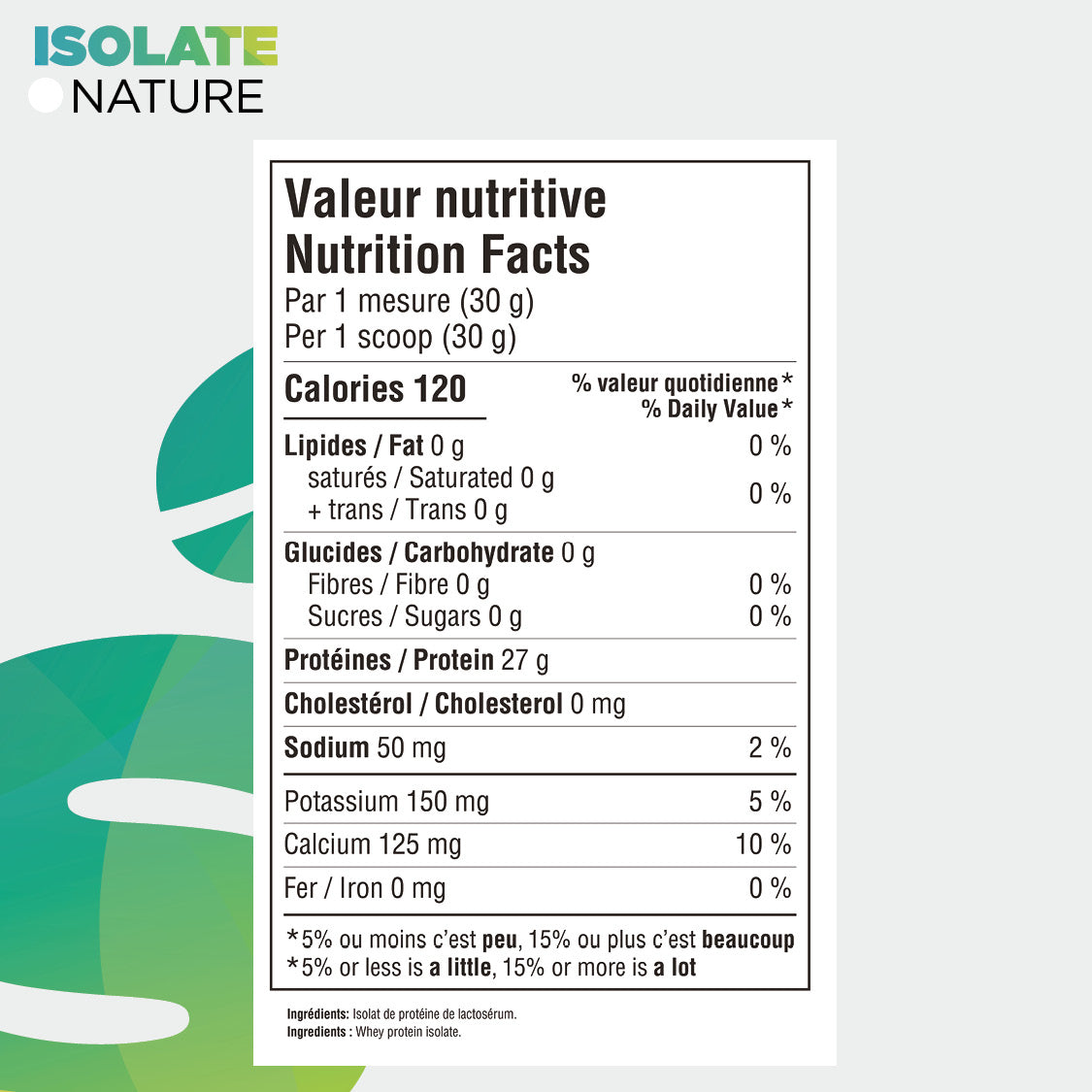 Informations nutritionnelles