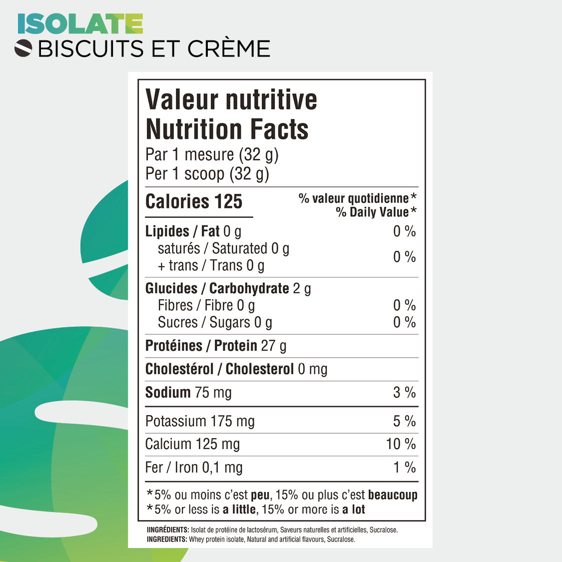 Informations nutritionnelles