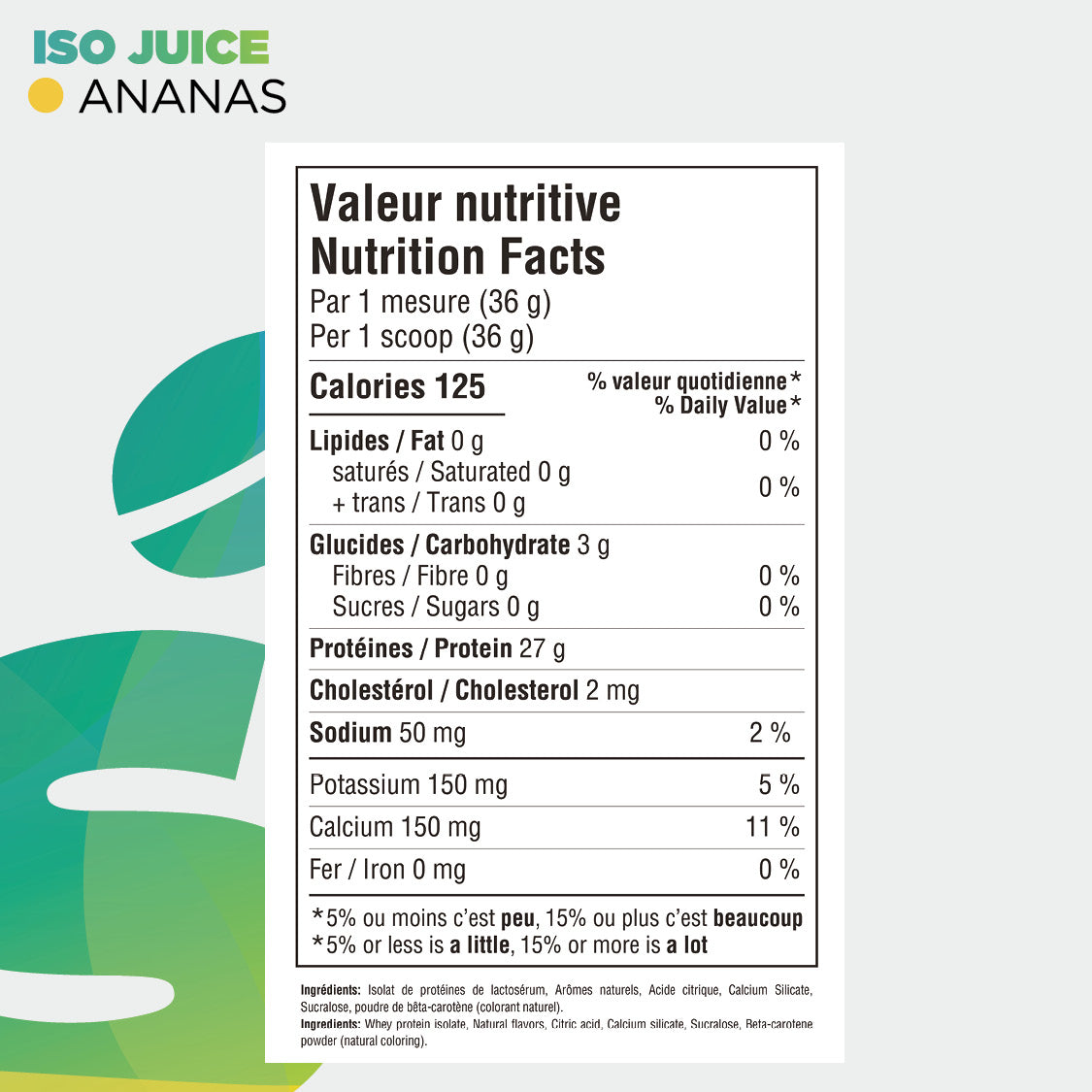Nutrition information